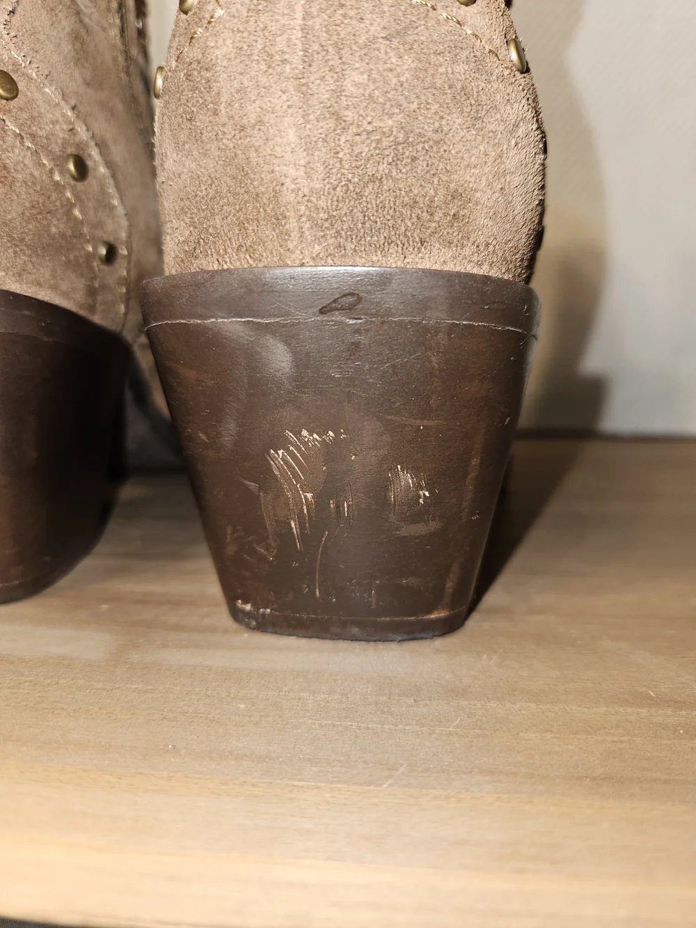 Crown Vintage Brown Suede Studded Ankle Boots Size 10M
